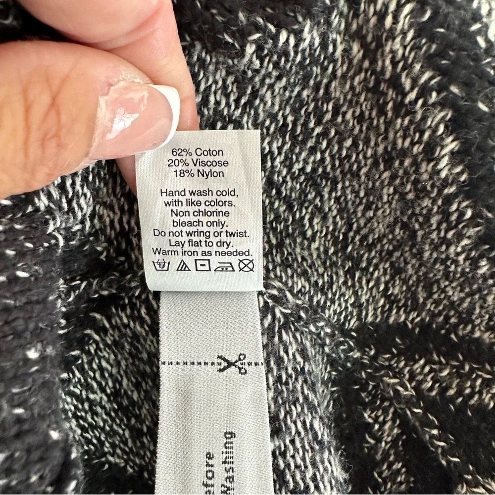 Madewell All Angles Open Front Sweater Gray Drapey Oversized Boho Size M/L